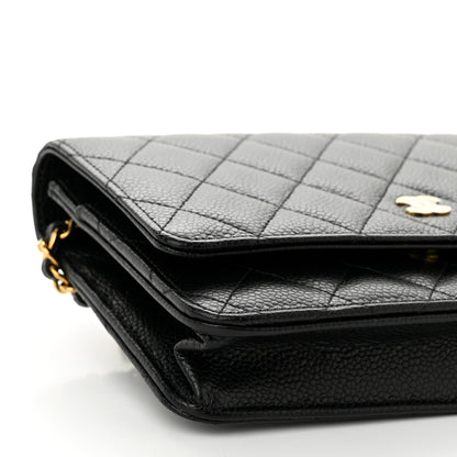 Chanel Caviar Quilted Wallet On Chain WOC Black 10 of 12