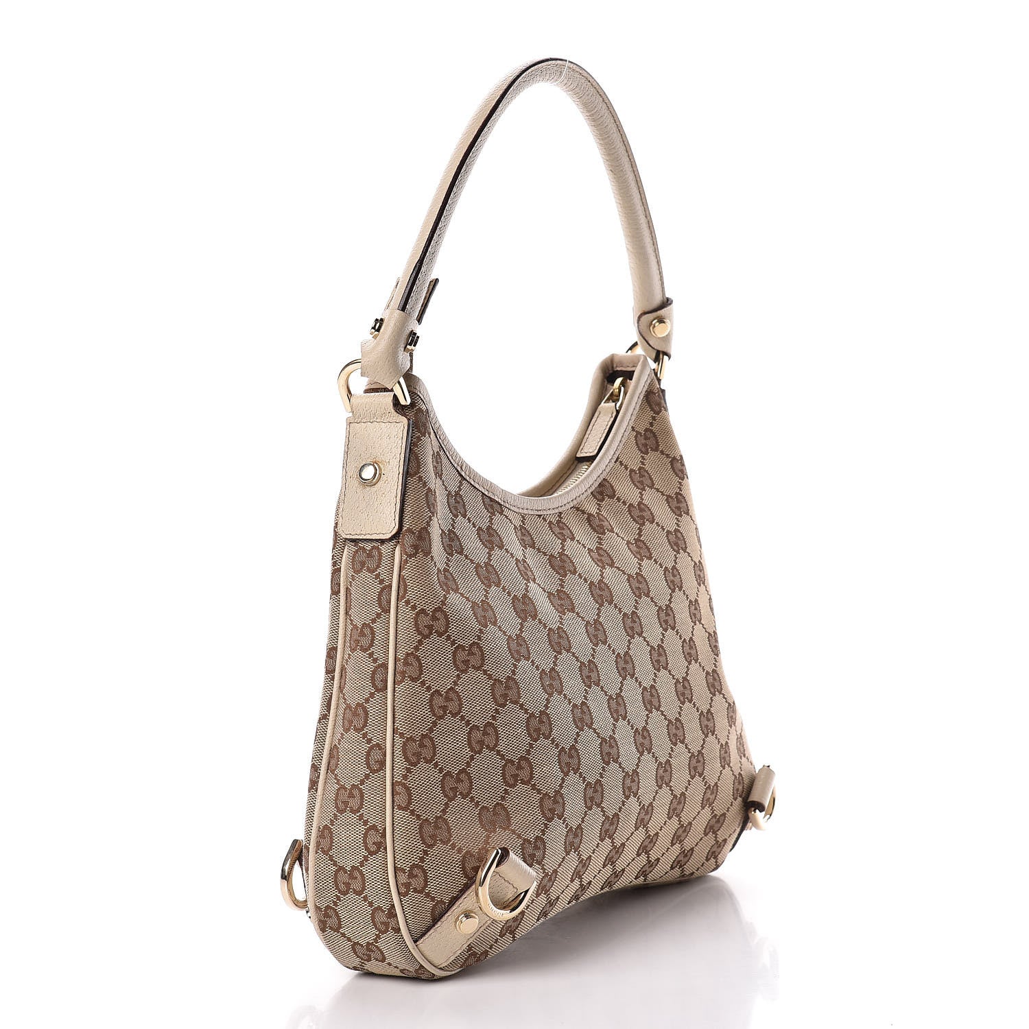 Gucci Monogram Medium Abbey D Ring Hobo Off White 3 of 15