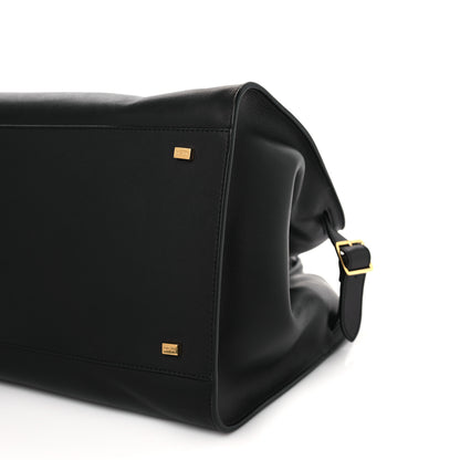 The Row THE ROW Polished Saddle Calfskin Soft Margaux 15 Black 8 of 8