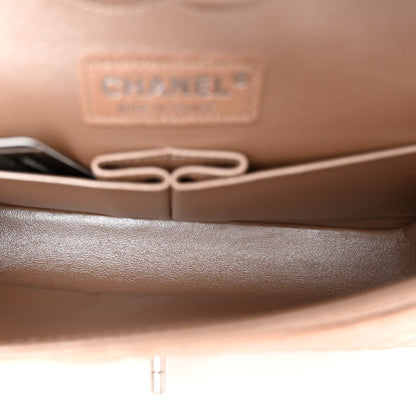 Chanel Iridescent Caviar Quilted Medium Double Flap Beige 5 of 10