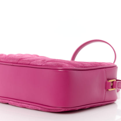 Saint Laurent Suede Matelasse Monogram Lou Camera Bag Rose 10 of 13