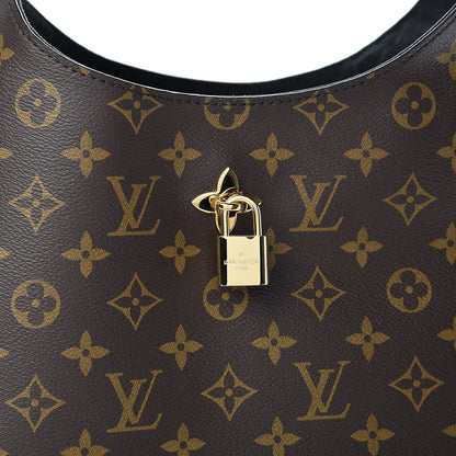 Louis Vuitton Monogram Flower Hobo Black 10 of 13