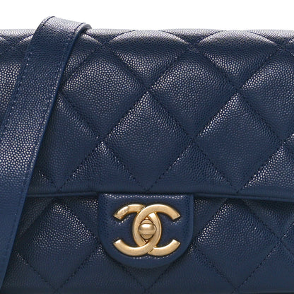 Chanel Caviar Quilted Small Twist Your Buttons Flap Blue 8 of 11