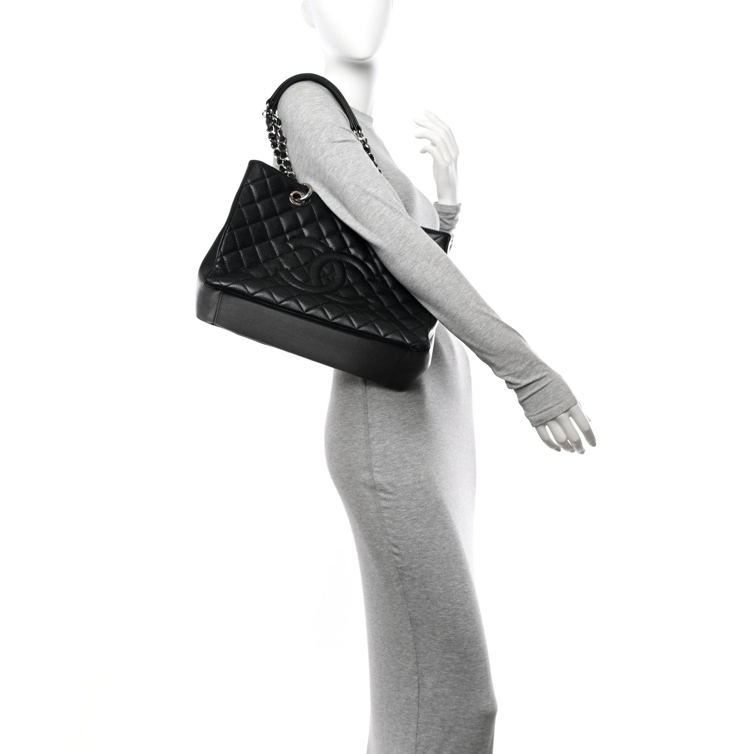 Chanel Caviar Quilted Grand Shopping Tote GST Black 2 of 11