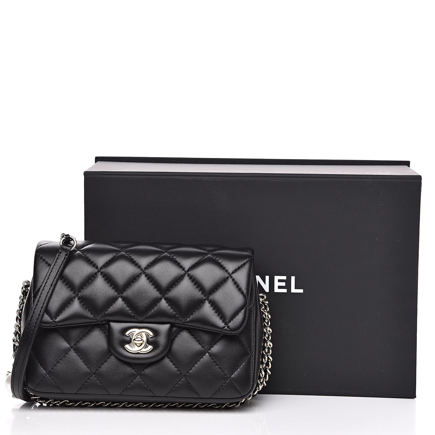 Lambskin Quilted Small My Precious Flap Black