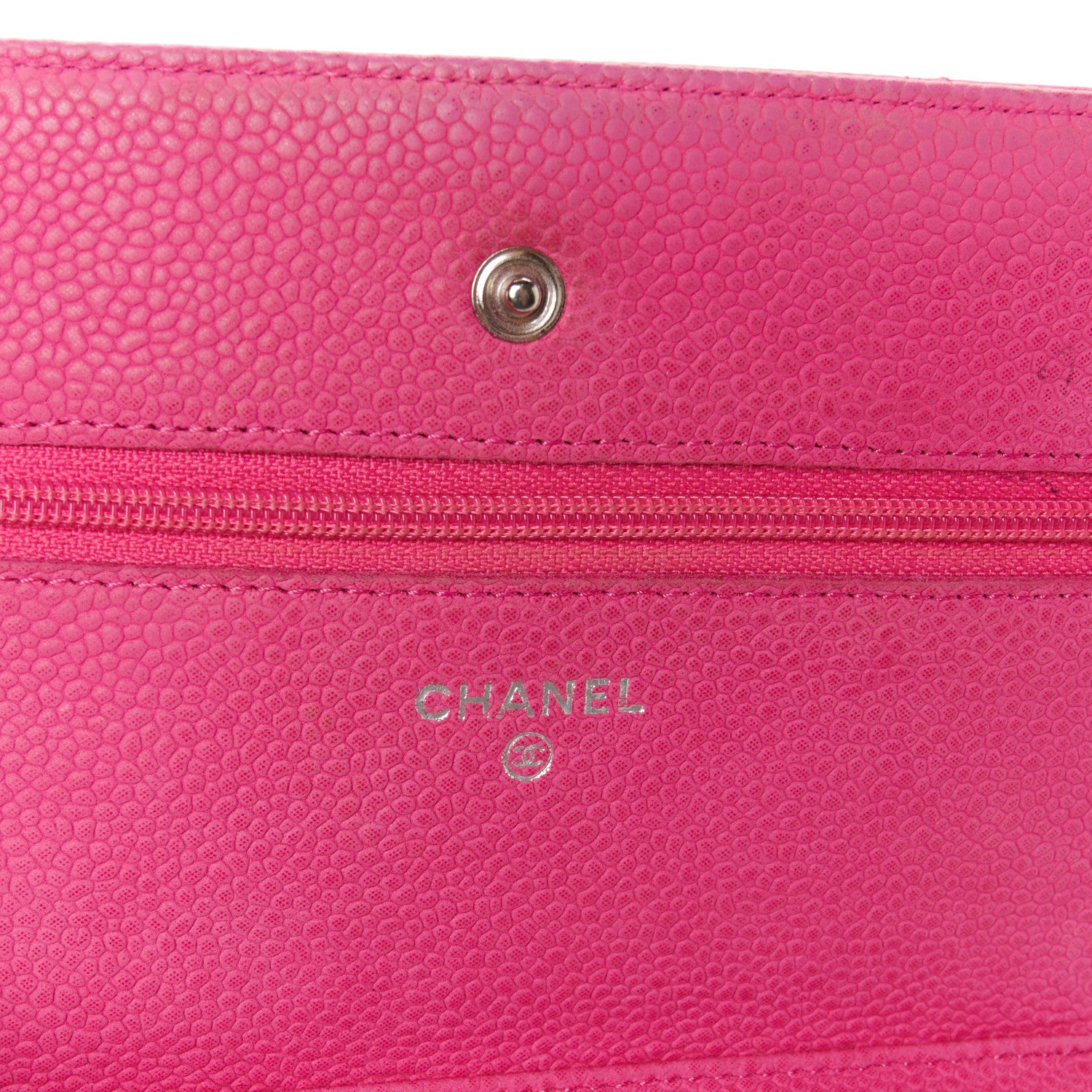 Chanel Iridescent Caviar Quilted Wallet on Chain WOC Pink 6 of 13
