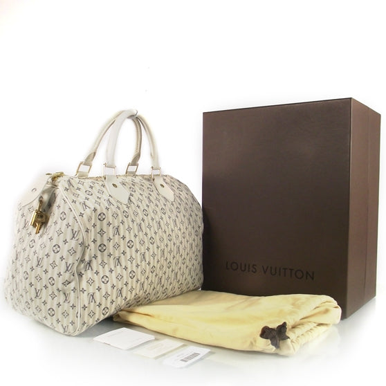 Louis Vuitton Mini Lin Croisette Speedy 30 Blue 3 of 10