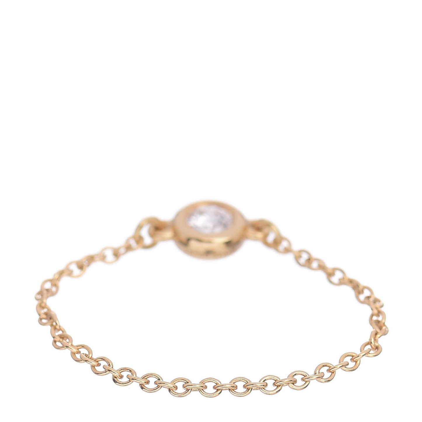 18K Yellow Gold Diamond .07ct Elsa Peretti Diamonds By The Yard Ring 52 6
