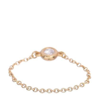 Tiffany 18K Yellow Gold Diamond .07ct Elsa Peretti Diamonds By The Yard Ring 52 6 3 of 4