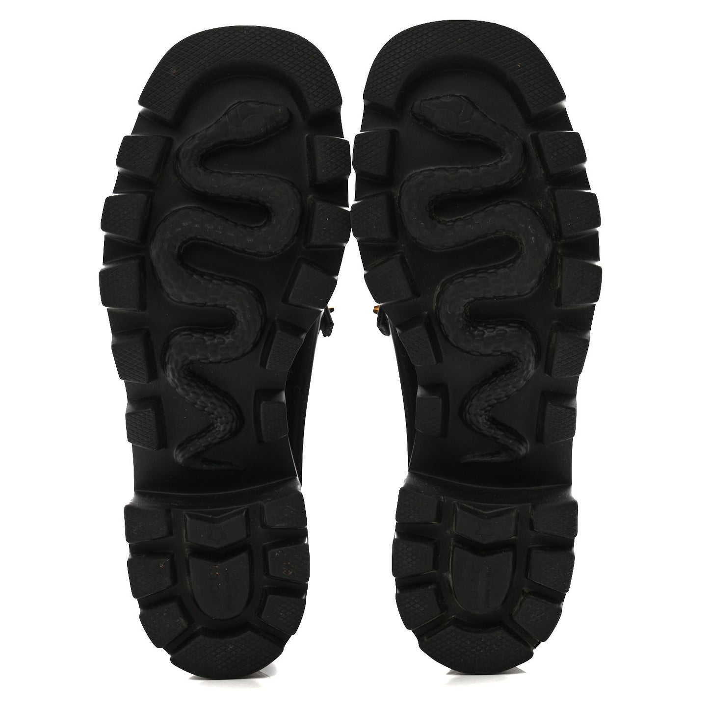 Rubber Horsebit Knee High Boots 38 Black