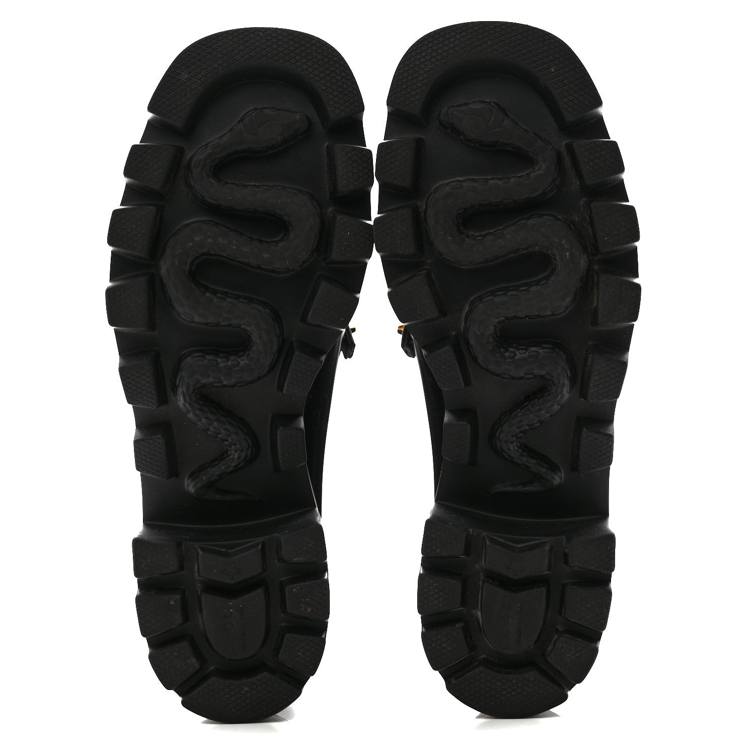 Gucci Rubber Horsebit Knee High Boots 38 Black 5 of 9