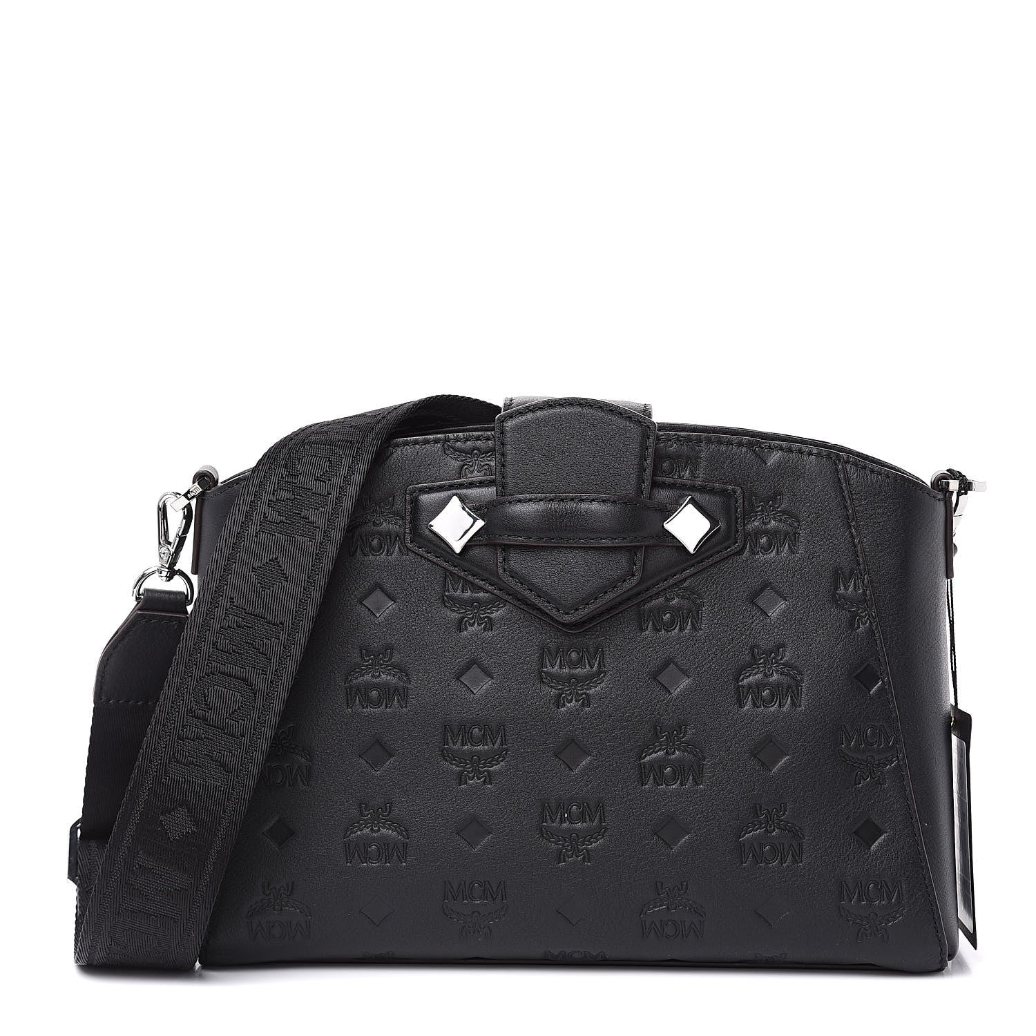 MCM Calfskin Ottomar Essential Crossbody Bag Black 1 of 10