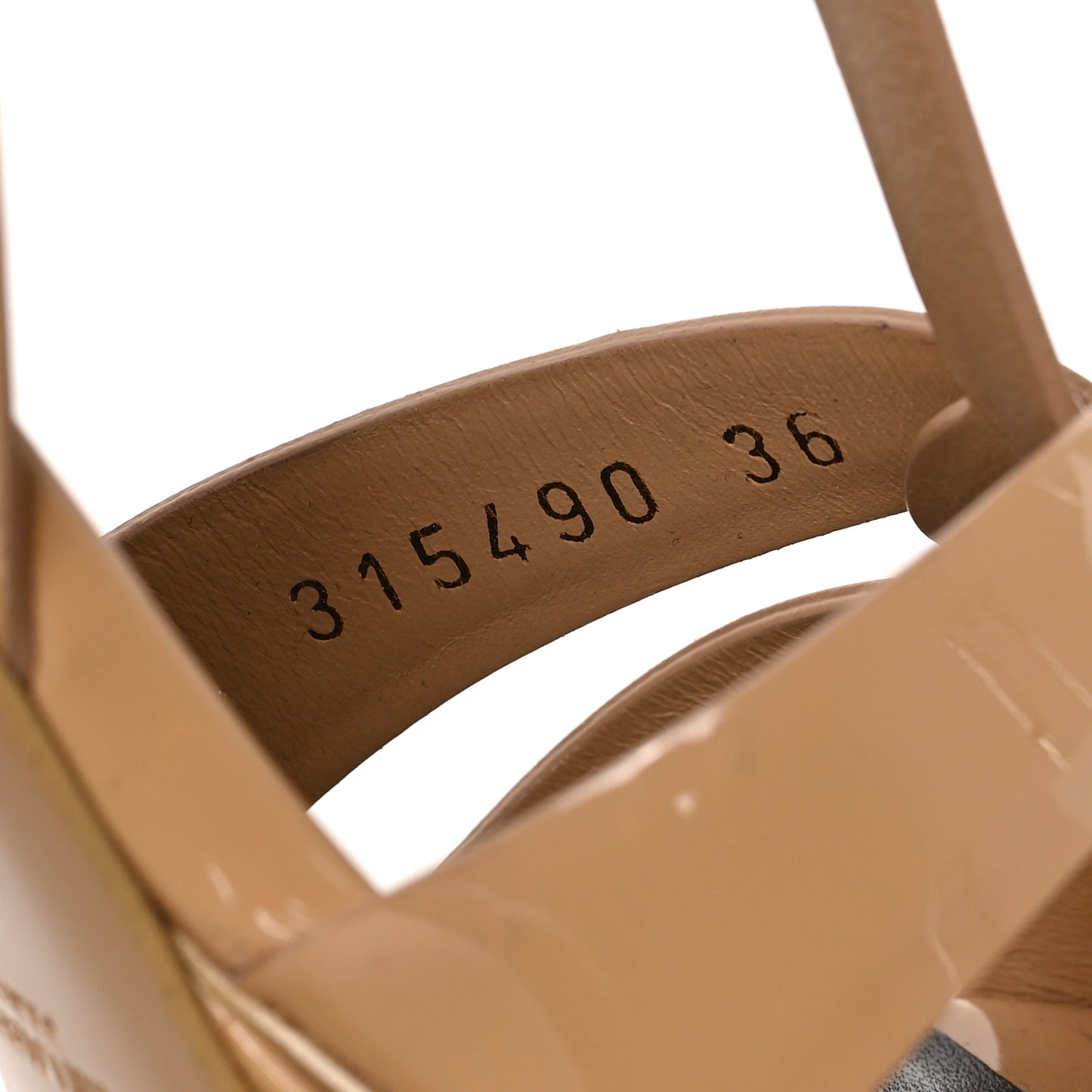 Patent Tribute 105 Platform Sandals 36 Nude Powder