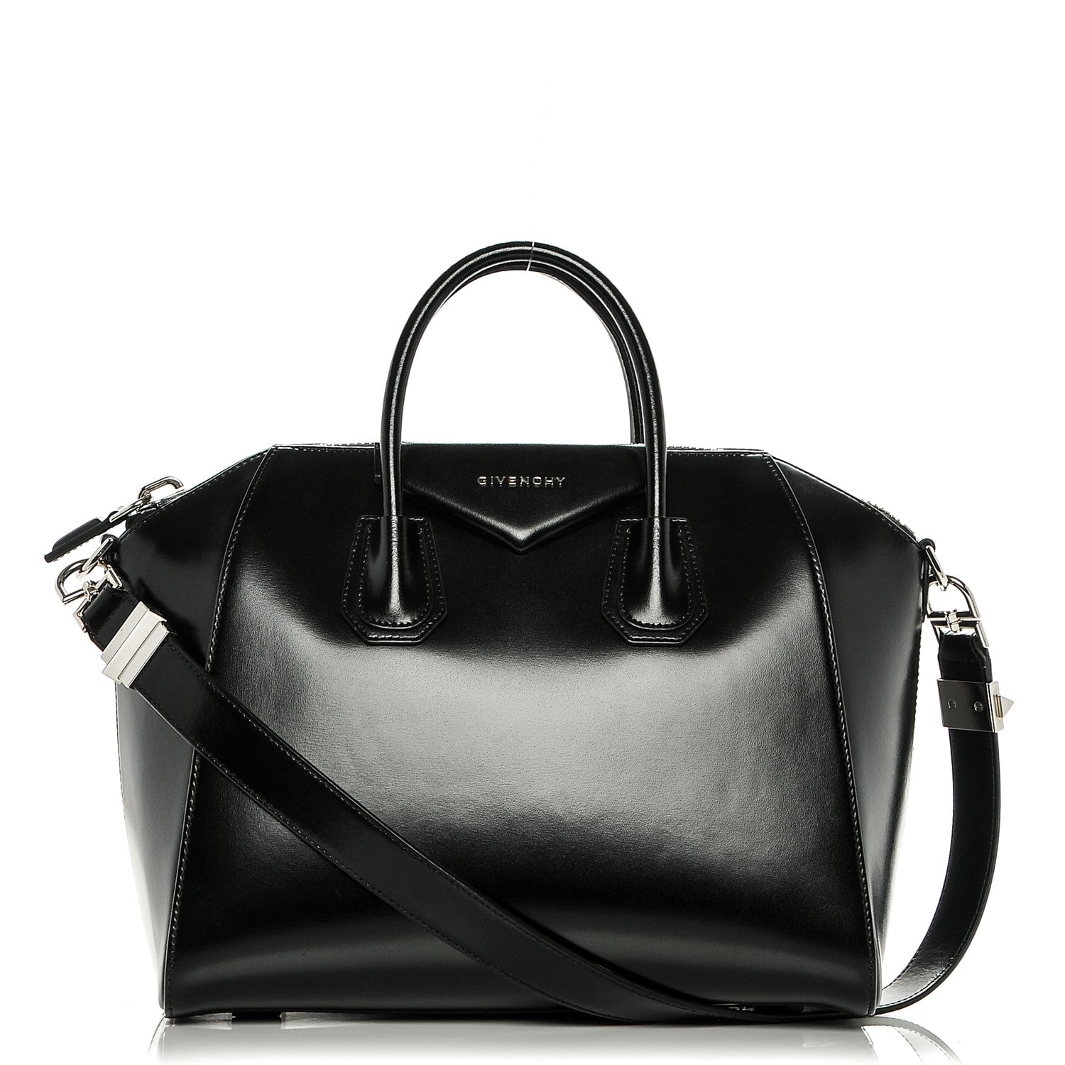 Givenchy Shiny Lord Calfskin Medium Antigona Black 1 of 6