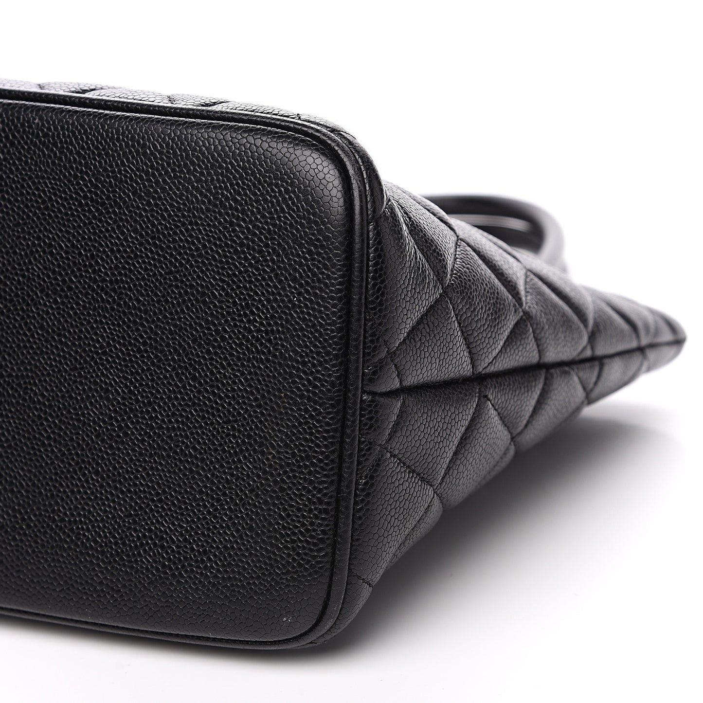 Caviar Quilted Medallion Tote Black