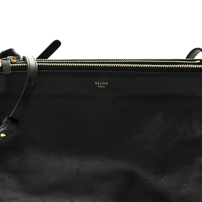 Celine Lambskin Large Trio Crossbody Bag Black 9 of 11