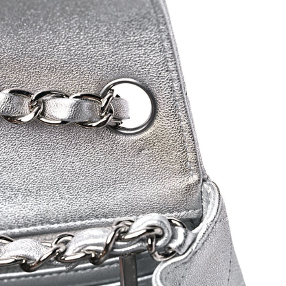 Chanel Metallic Lambskin Quilted Mini Square Flap Silver 10 of 11
