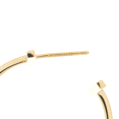 Tiffany 18K Yellow Gold Medium T Wire Hoop Earrings 4 of 5