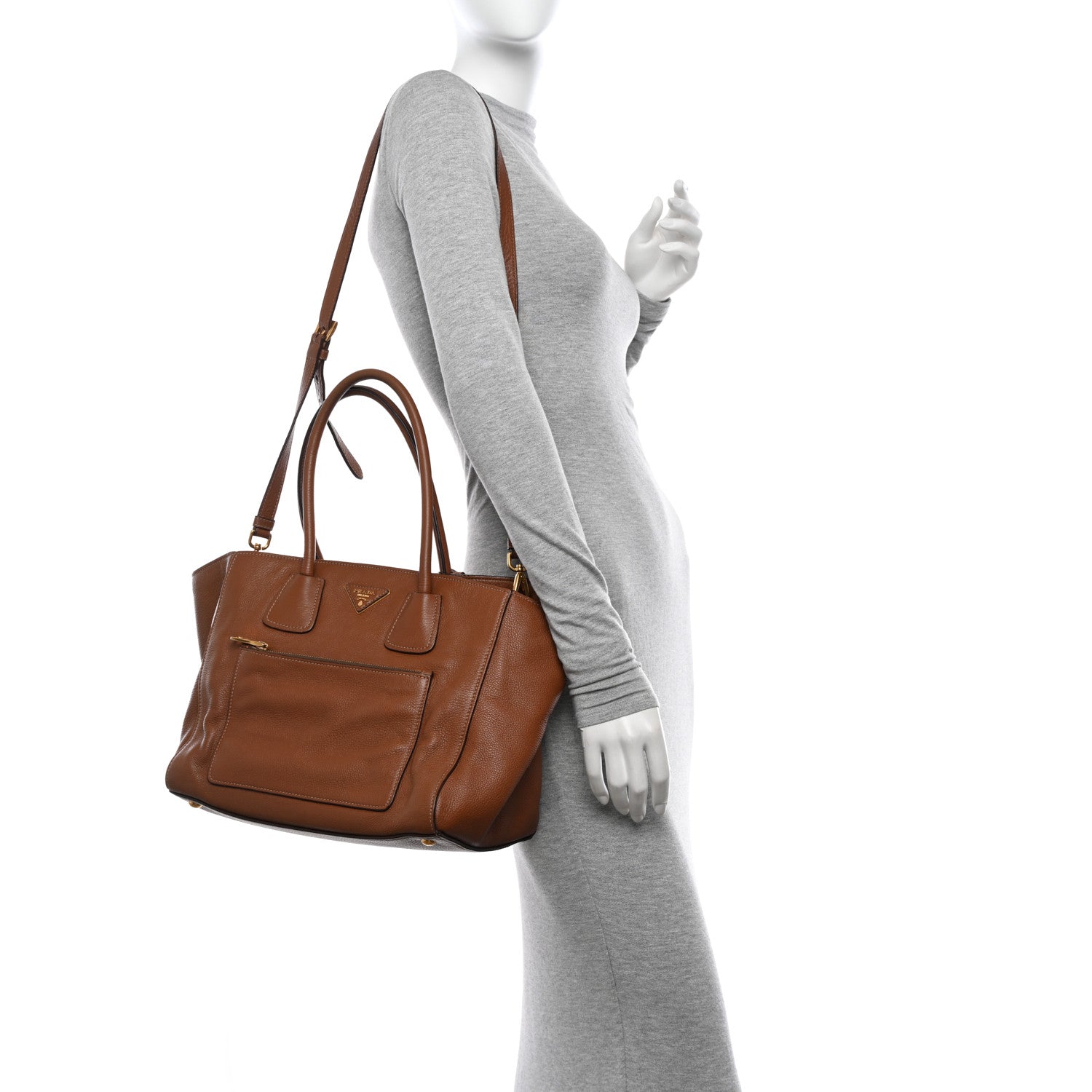 Prada Vitello Phenix Shopping Tote Canella 2 of 15