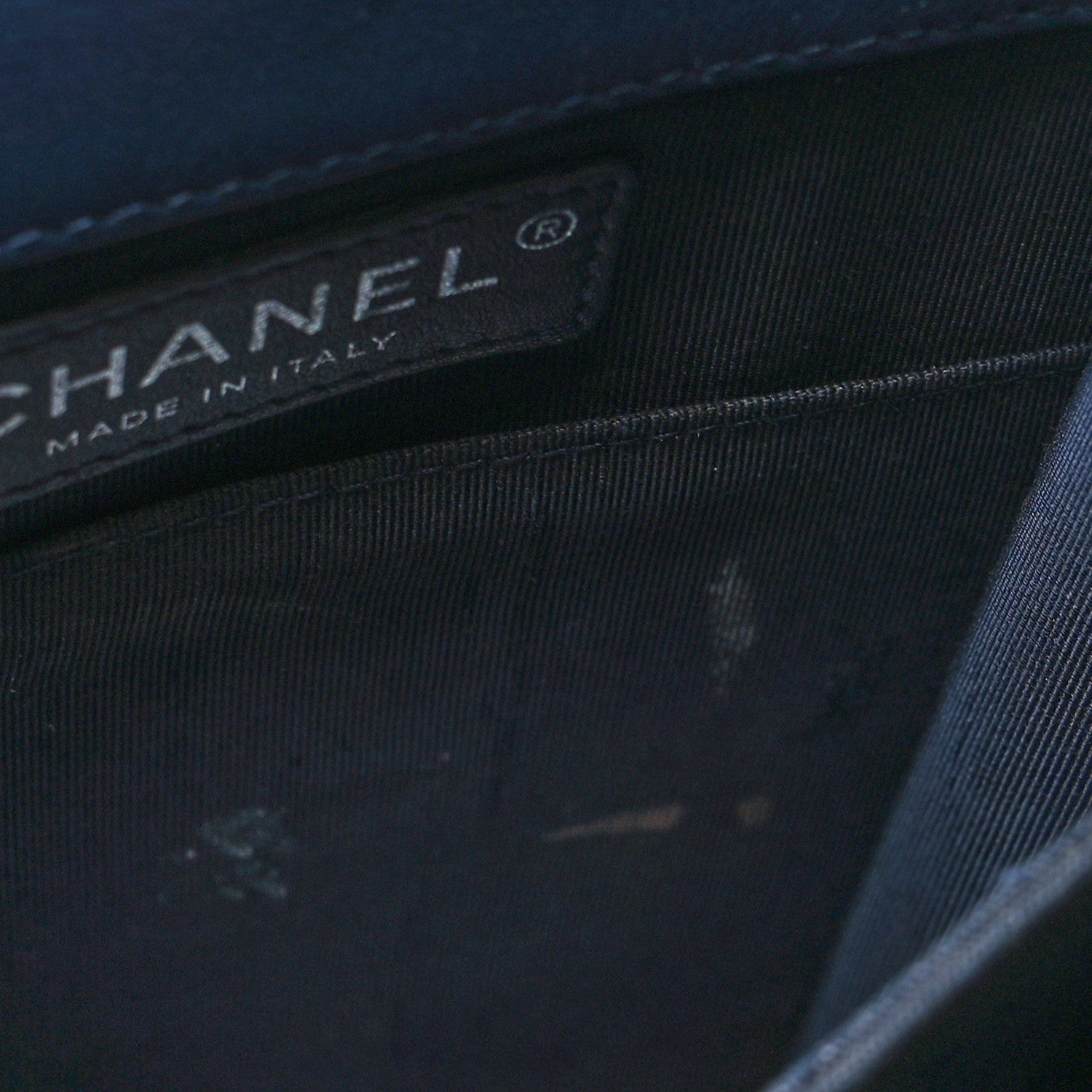 Chanel Calfskin Quilted North South Boy Flap Navy 10 of 12