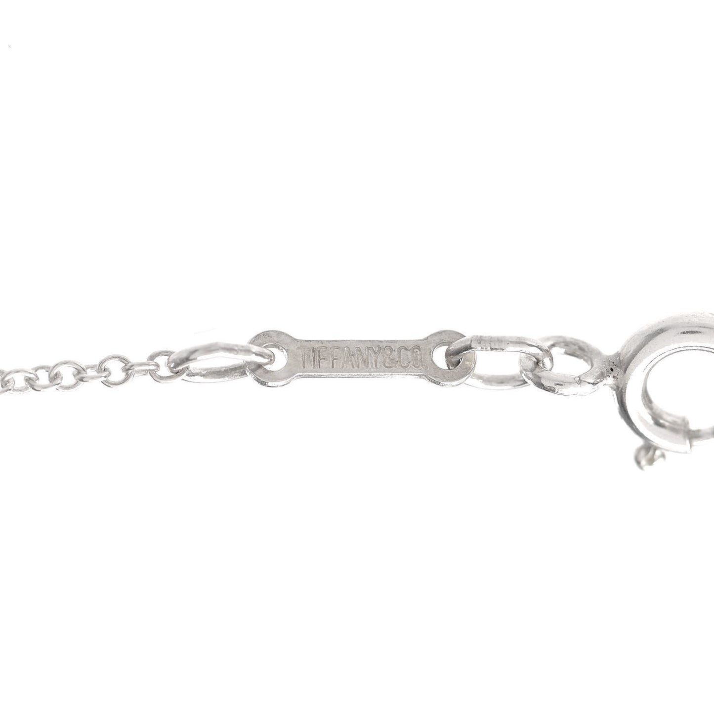 Sterling Silver 16mm Elsa Peretti Open Heart Pendant Necklace