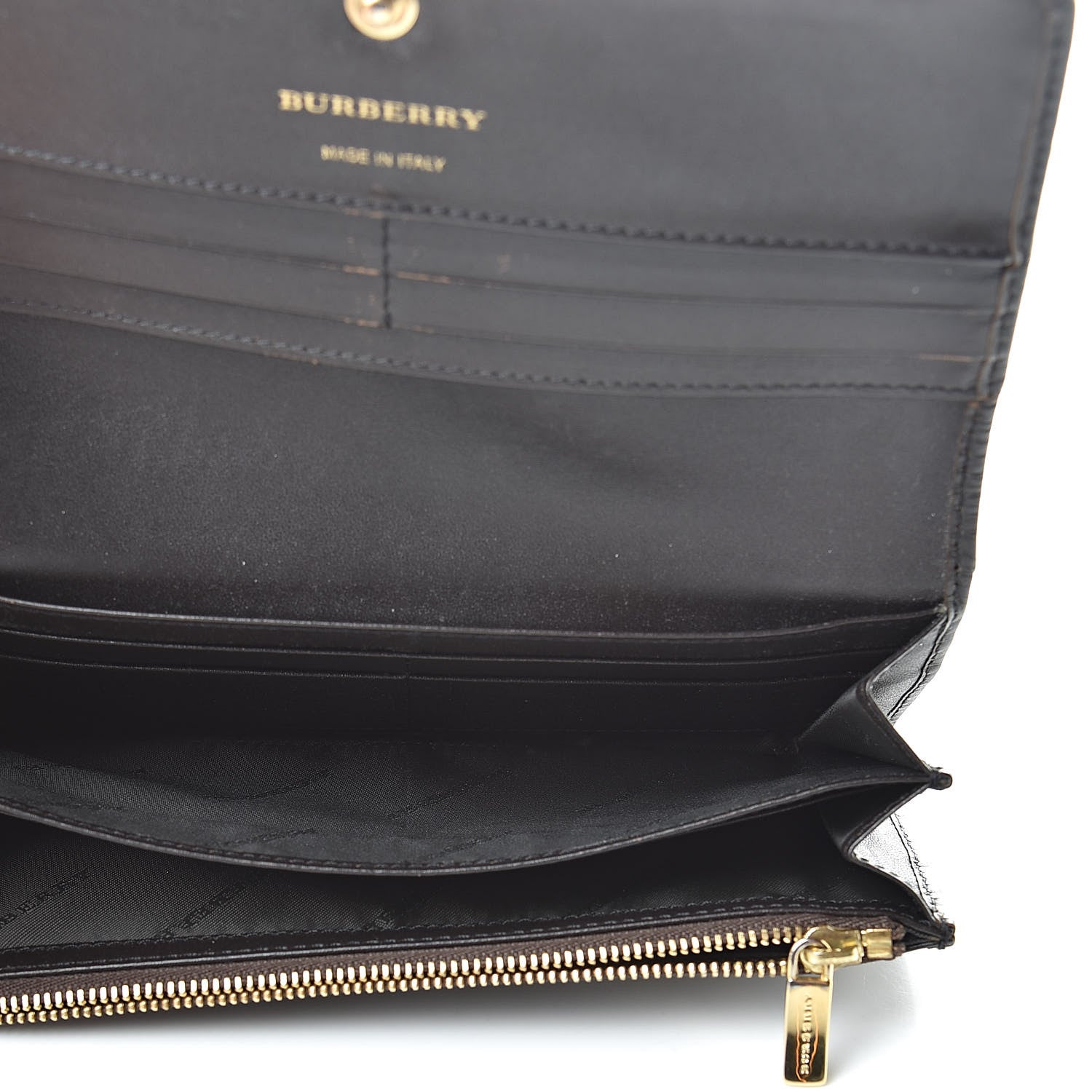Burberry Haymarket Check Penrose Continental Wallet Chocolate 5 of 15