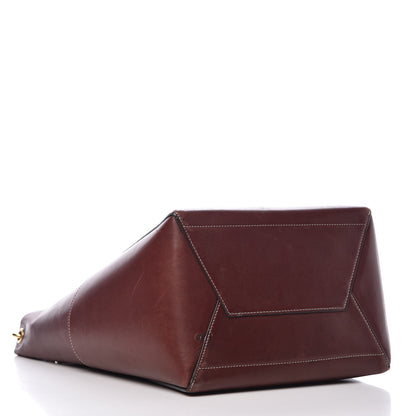 Celine Natural Calfskin Sangle Bucket Bag Burgundy 4 of 22