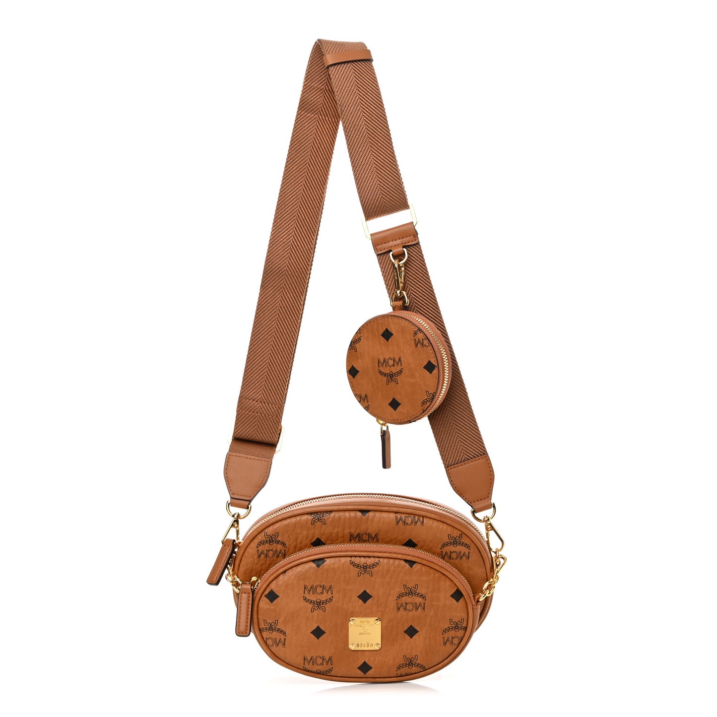 Visetos Small Aren Multifunction Crossbody Pouch Cognac
