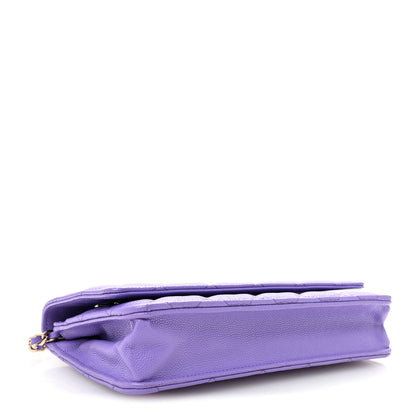 Chanel Caviar Quilted Wallet On Chain WOC Purple 4 of 12
