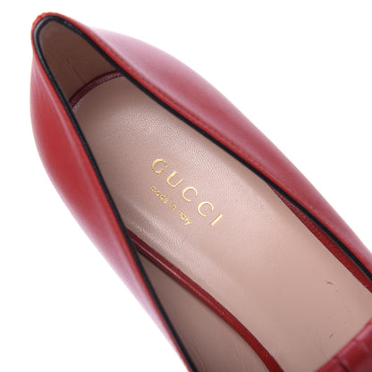 Gucci Malaga Kid GG Marmont Fringe Platform Loafer Pumps 38.5 Hibiscus Red 8 of 10