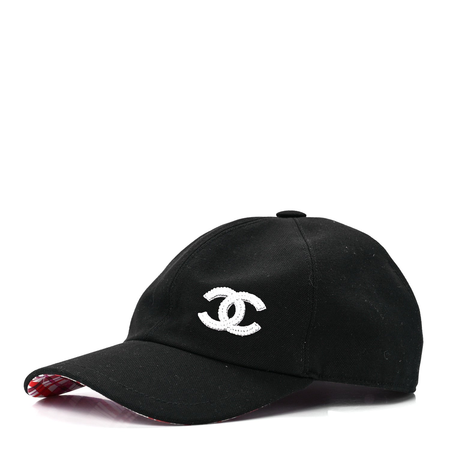 Chanel Cotton Beaded CC Cap Hat Black 1 of 7