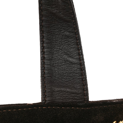 Chanel Suede Quilted Shopping Tote Brown 12 of 13