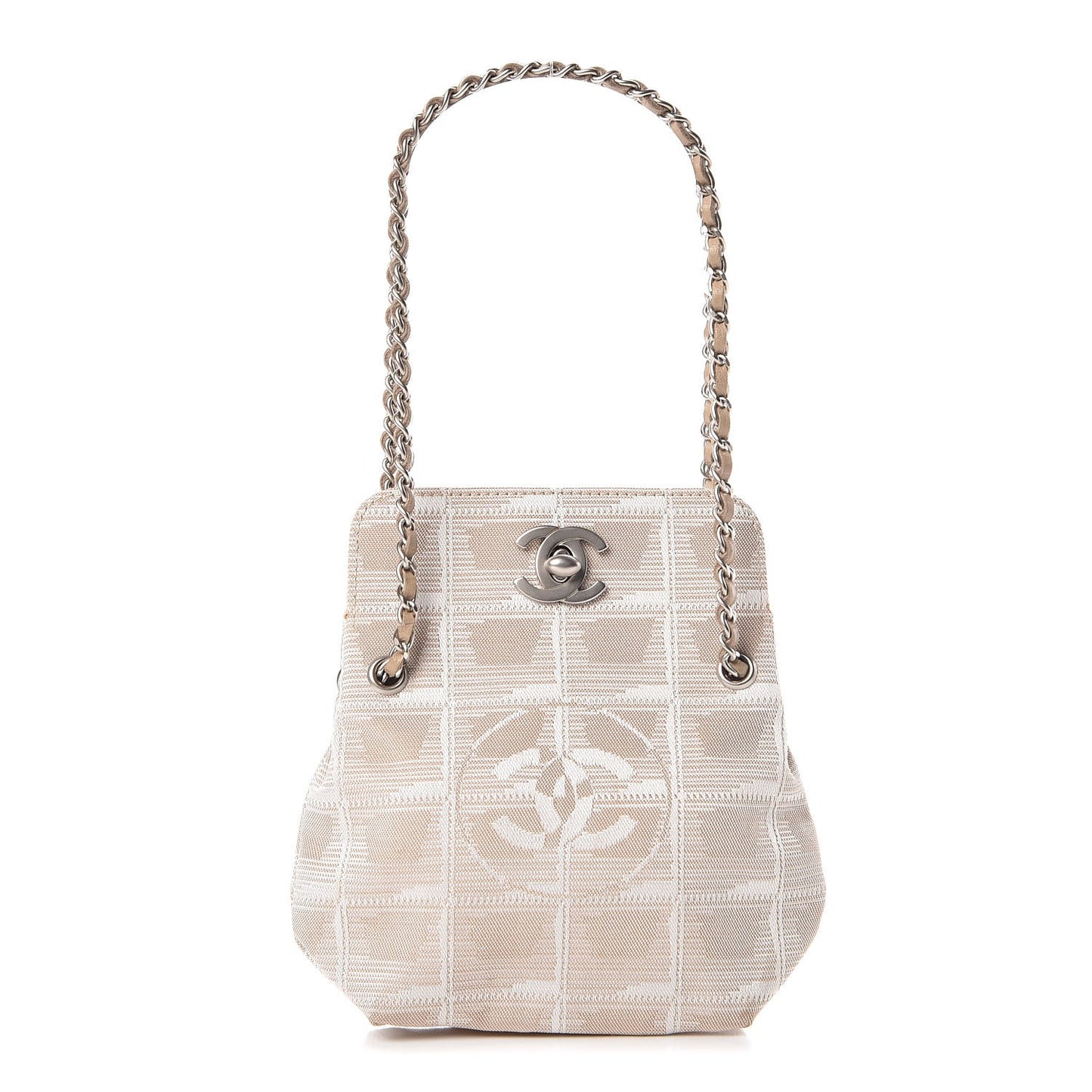 Nylon Travel CC Mini Bag Light Beige