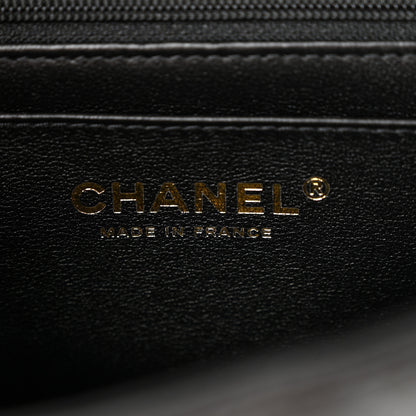 Chanel Lambskin Quilted Mini Top Handle Rectangular Flap Black 6 of 13