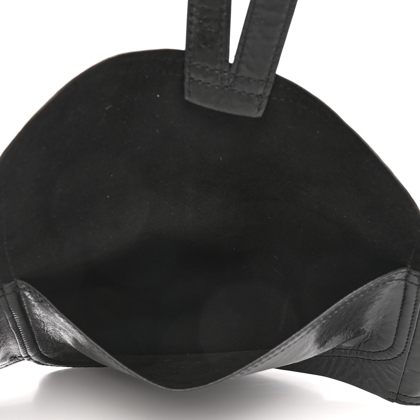 Crinkled Lambskin 135mm Saddle Belt Black