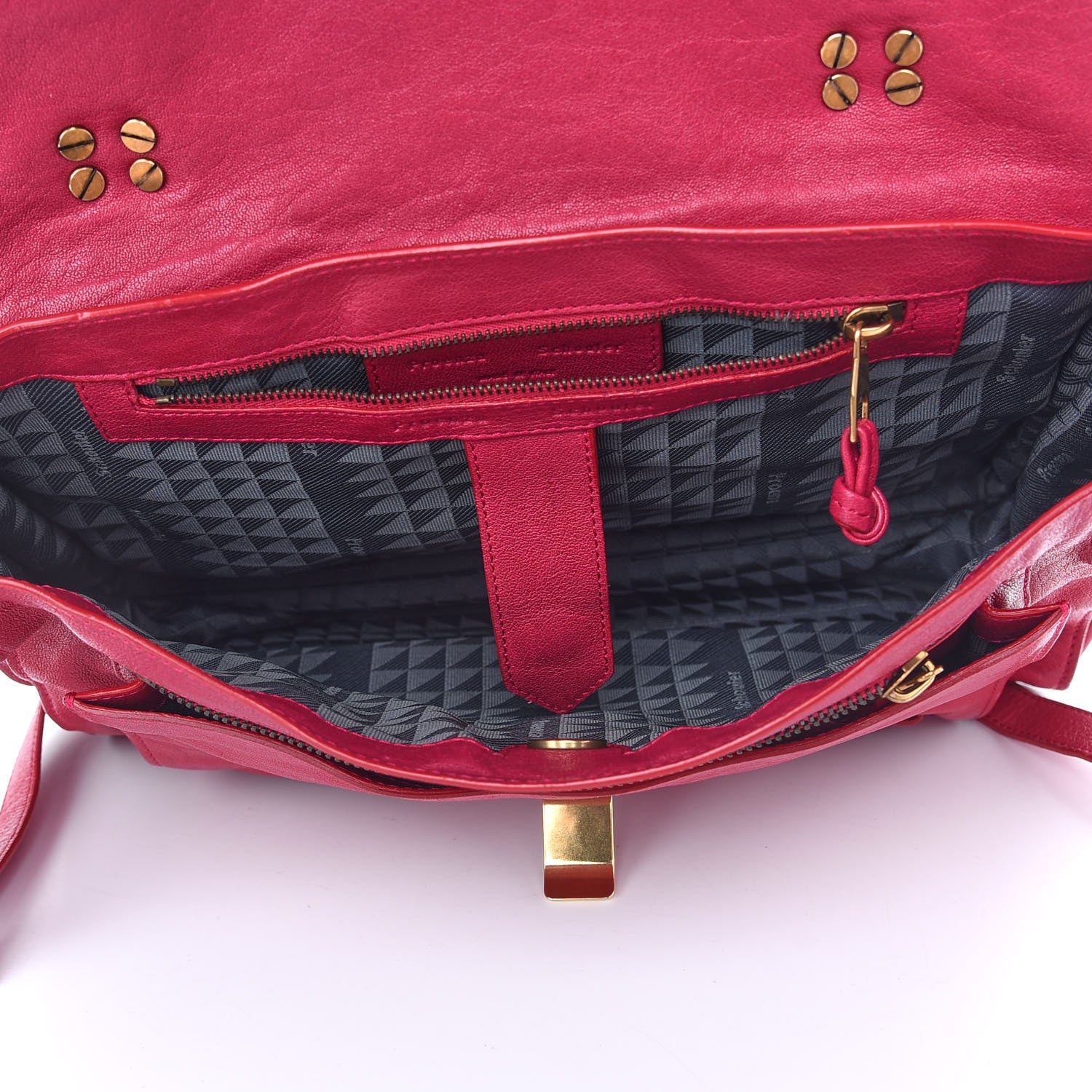 Proenza Schouler Lambskin Medium PS1 Satchel Raspberry 4 of 8