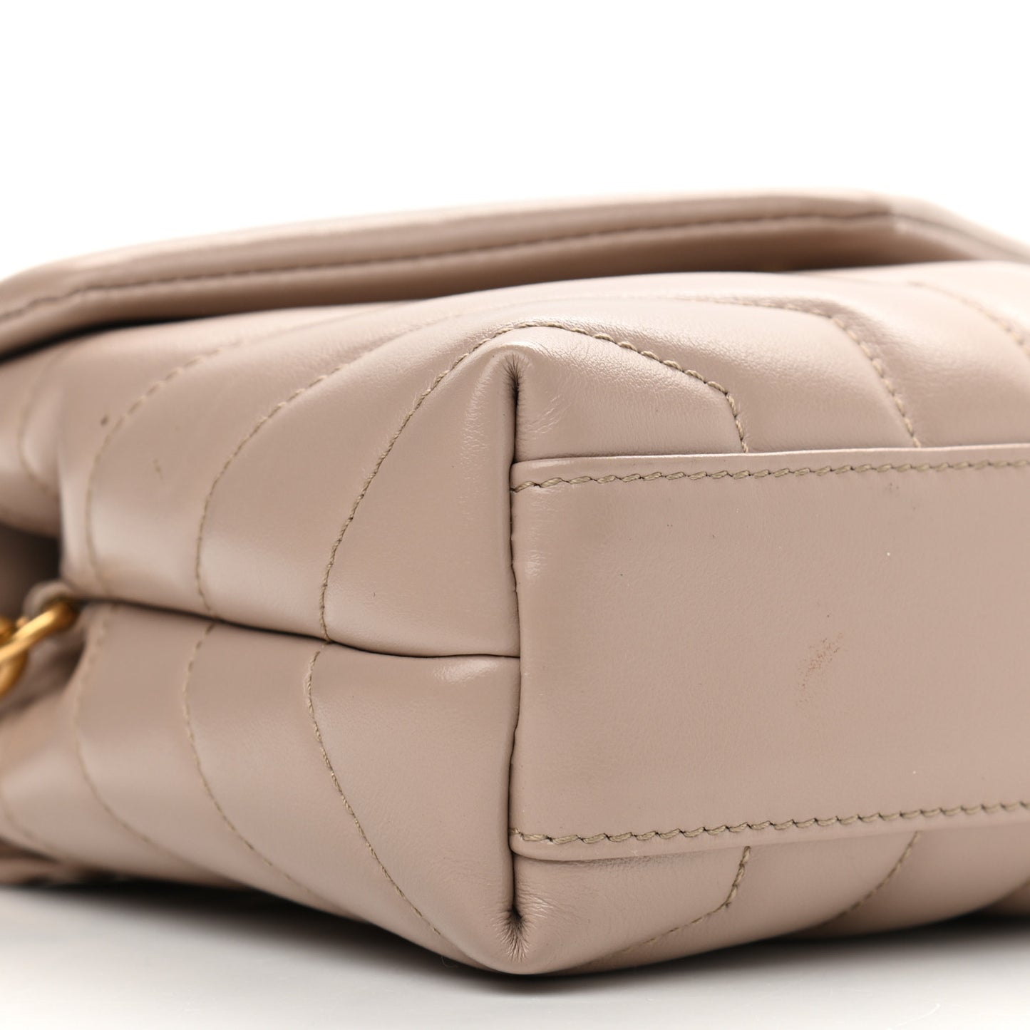 Calfskin Y Quilted Monogram Toy Loulou Crossbody Bag Latte