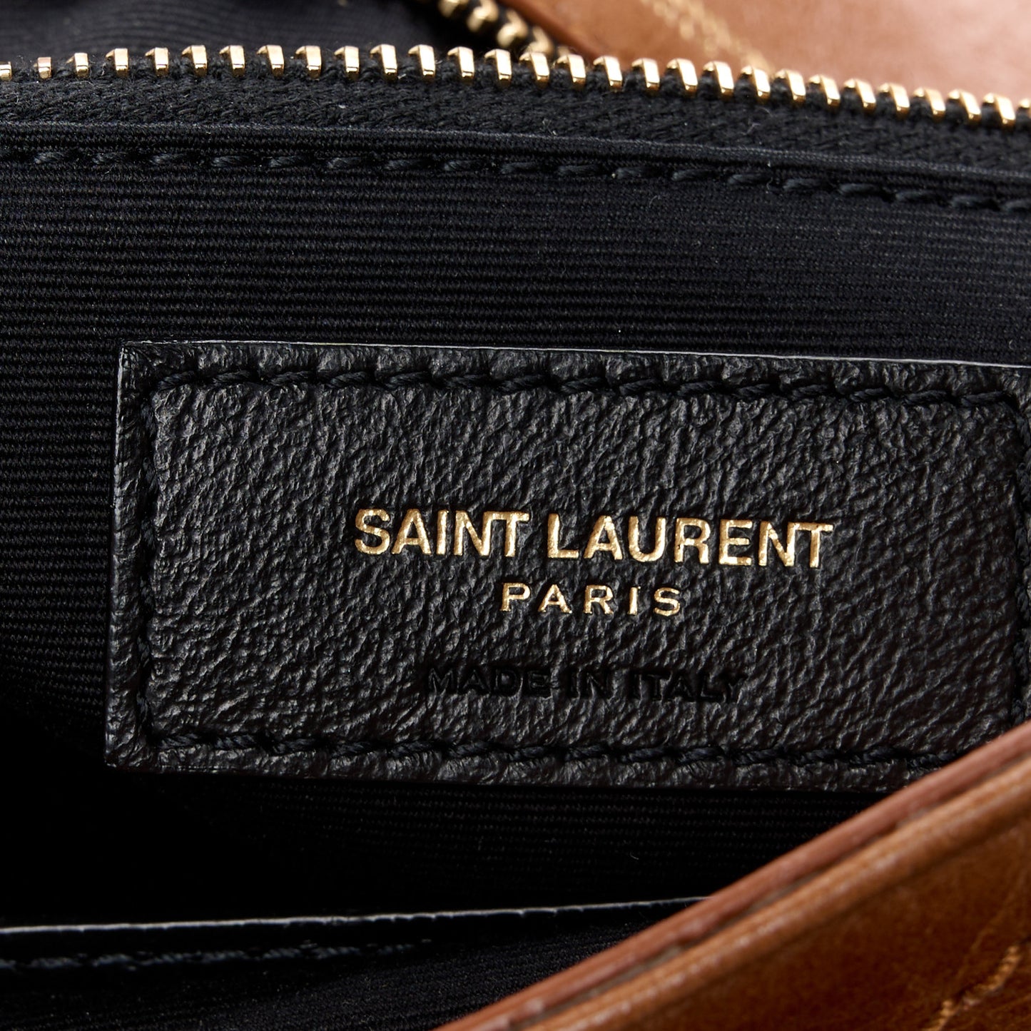 Crinkled Calfskin Matelasse Monogram Medium Niki Chain Satchel Caramel