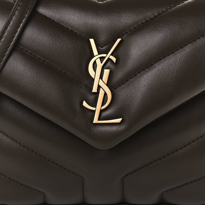 Saint Laurent Calfskin Y Quilted Monogram Toy Loulou Crossbody Bag Earth 9 of 12