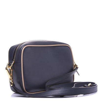 Fendi Vitello Century Matte Stamp Patch Bi-Color Mini Camera Case Blue Notte Amido Pink 3 of 13