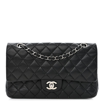 Chanel Lambskin Quilted Medium Double Flap Black 1 of 15