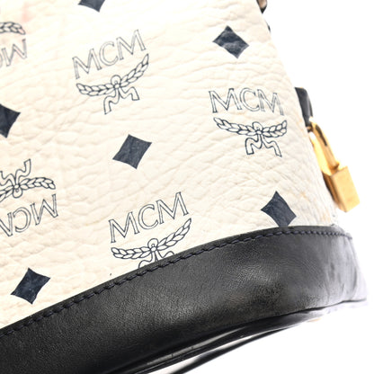 MCM Visetos Medium Heritage Bowler Bag White 12 of 16