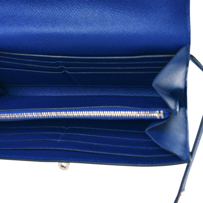 Hermes Epsom Kelly Longue Wallet Bleu Saphir 5 of 8