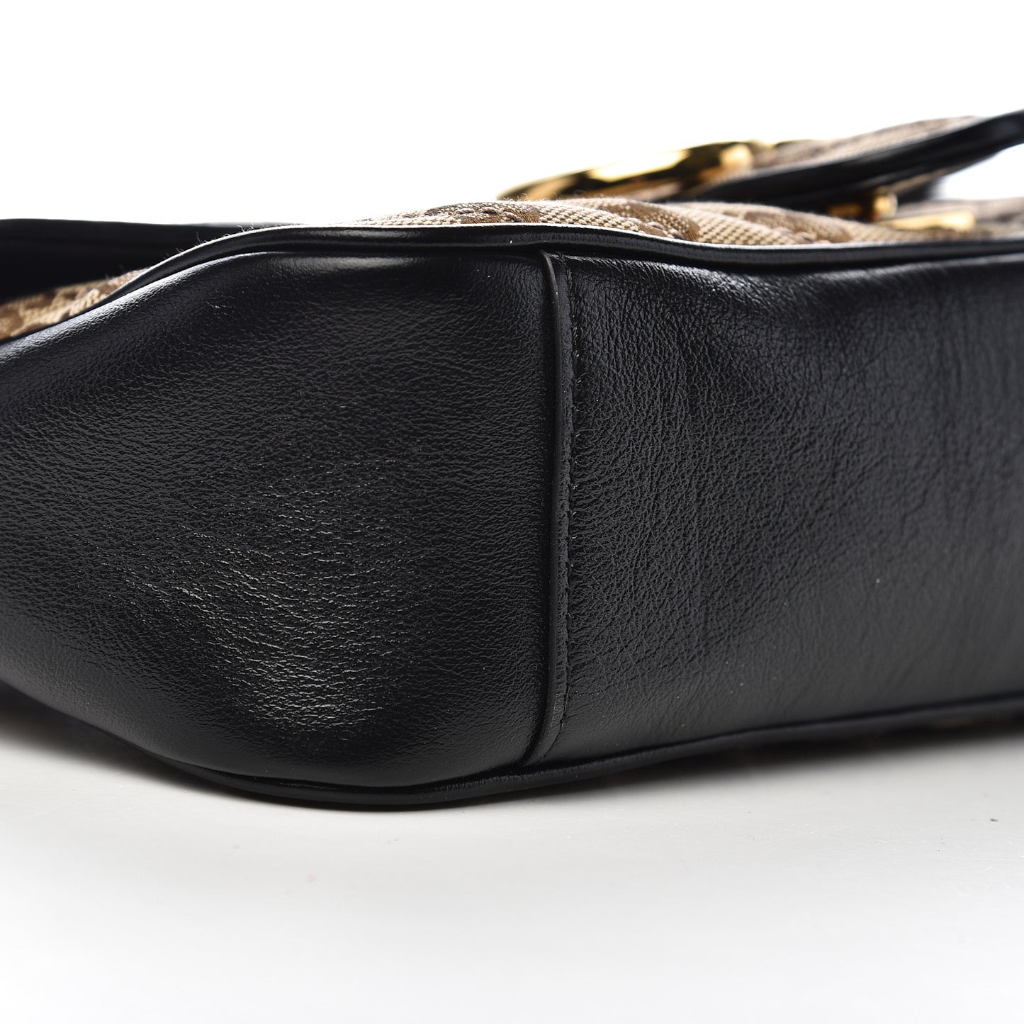 Monogram Matelasse Diagonal Small GG Marmont Shoulder Bag Beige Black