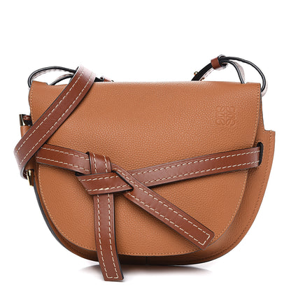 Loewe Grained Calfskin Small Gate Crossbody Bag Caramel Pecan 1 of 10