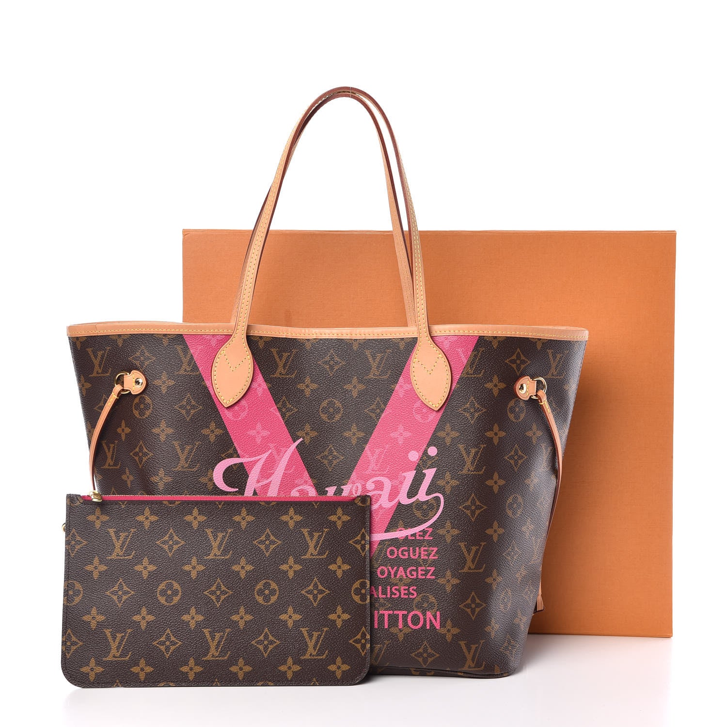 Louis Vuitton Monogram Hawaii V Neverfull MM Hot Pink 14 of 14