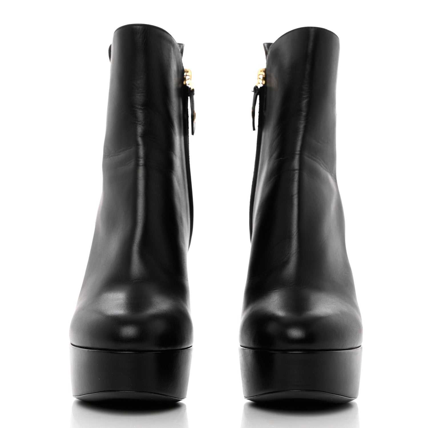 Louis Vuitton Calfskin Monogram Afterglow Platform Ankle Boots 39.5 Black 2 of 9
