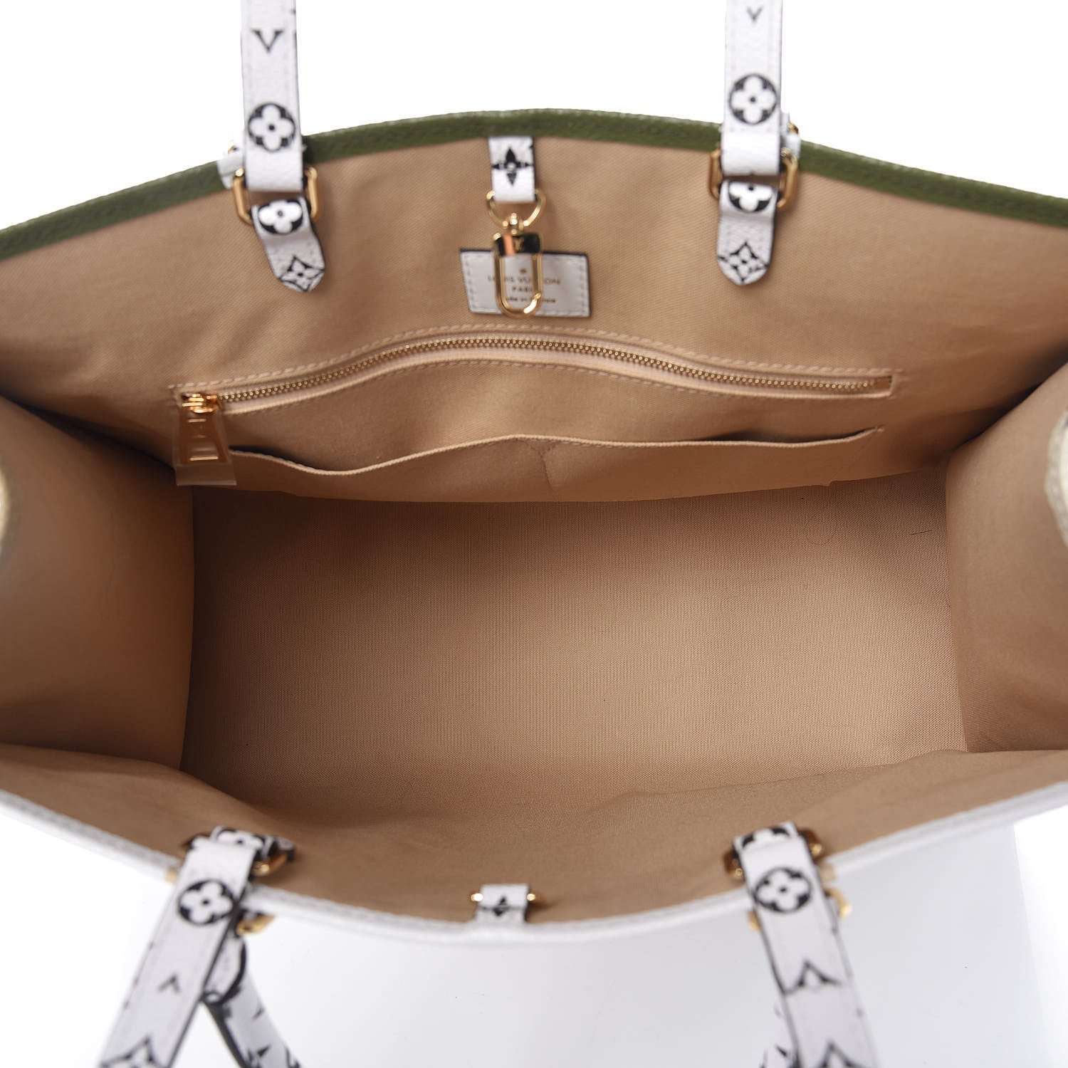 Louis Vuitton Monogram Giant Onthego GM Kaki Beige 5 of 9