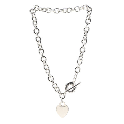 Tiffany Sterling Silver Heart Tag Toggle Necklace 3 of 5
