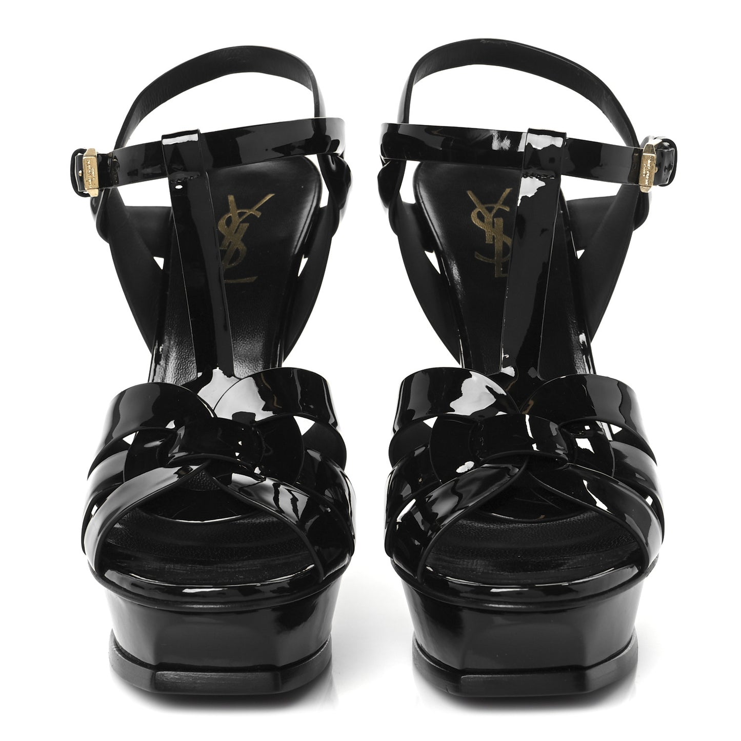 Patent Tribute 105 Platform Sandals 39.5 Black